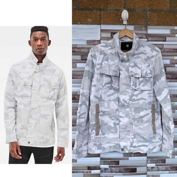 Gstar Ospak Deconstructed Splatter Overshirt small - Picture 1 of 16